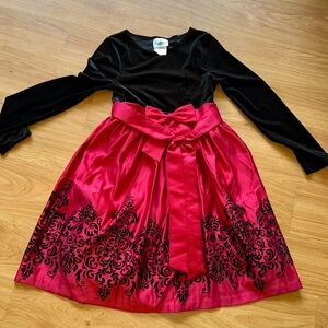 Rare Editions Girls Dress Red and Black Size 12 Excellent Condition !